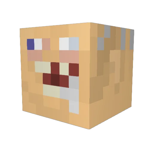 JotoDa Minecraft avatar head, 3D render