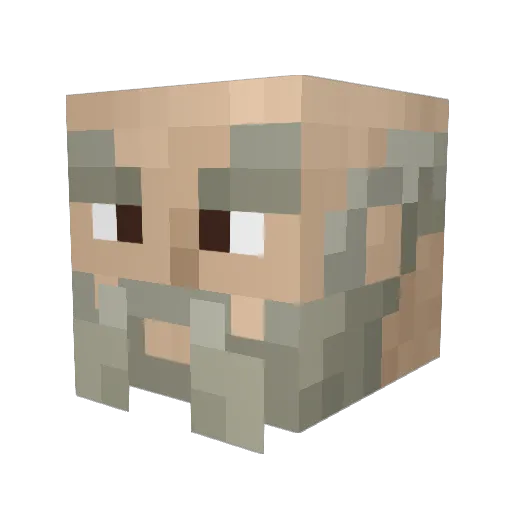 Jotta Minecraft avatar head, 3D render