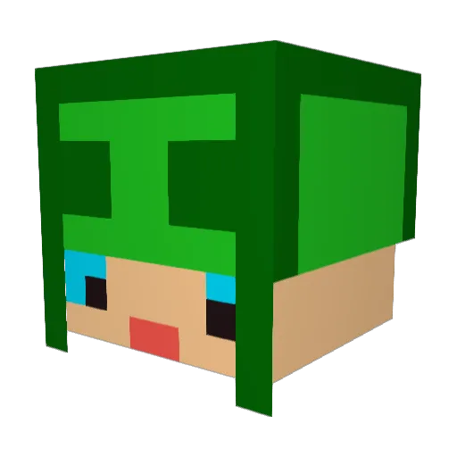JouBetterReact Minecraft avatar head, 3D render