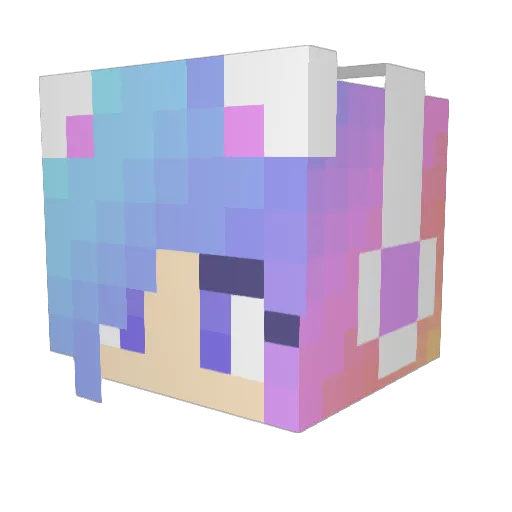 JouKichi Minecraft avatar head, 3D render