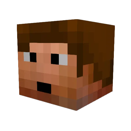 Jouffluuu Minecraft avatar head, 3D render