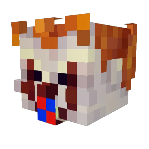 Jouji100 Minecraft avatar head, 3D render