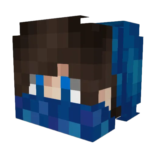 Joukkes Minecraft avatar head, 3D render