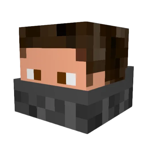 Joul23 Minecraft avatar head, 3D render
