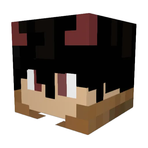 Jouleous Minecraft avatar head, 3D render
