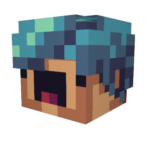 Jouleus Minecraft avatar head, 3D render