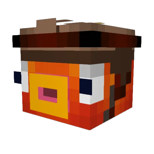 Journexx Minecraft avatar head, 3D render