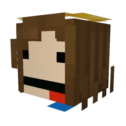 JourneyQ Minecraft avatar head, 3D render