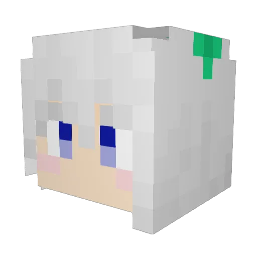 Journin Minecraft avatar head, 3D render