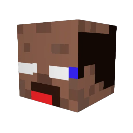 Jouxius Minecraft avatar head, 3D render