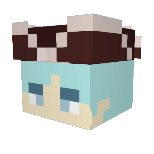 JovDor Minecraft avatar head, 3D render