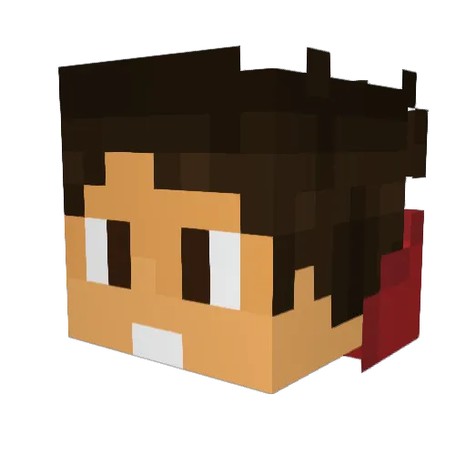 JovanniJk Minecraft avatar head, 3D render