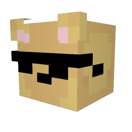 Jovckweii Minecraft avatar head, 3D render