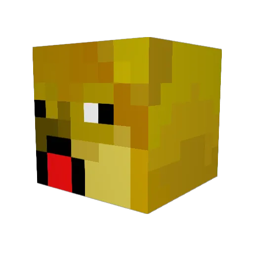 JovenTuto Minecraft avatar head, 3D render