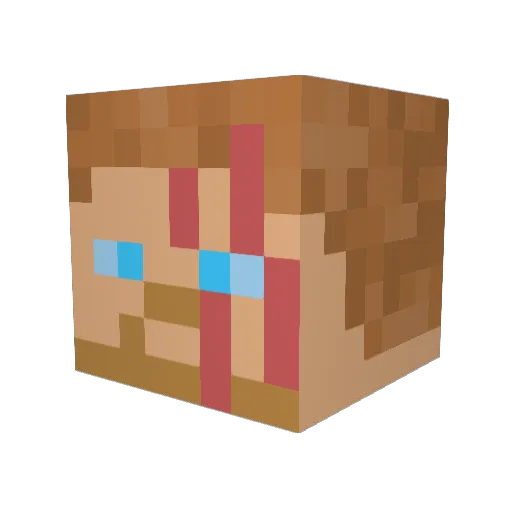 Jovikappa Minecraft avatar head, 3D render