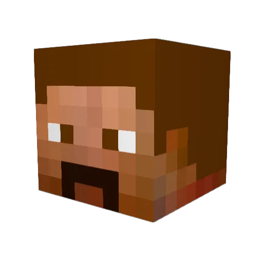 Jovis70 Minecraft avatar head, 3D render
