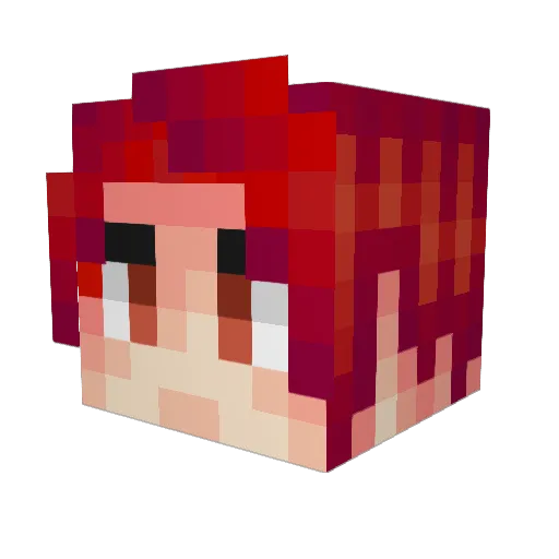 Jovqnn Minecraft avatar head, 3D render