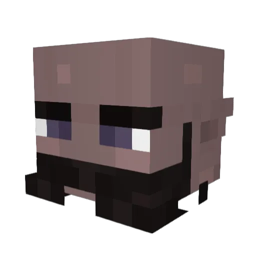 Jowanji Minecraft avatar head, 3D render