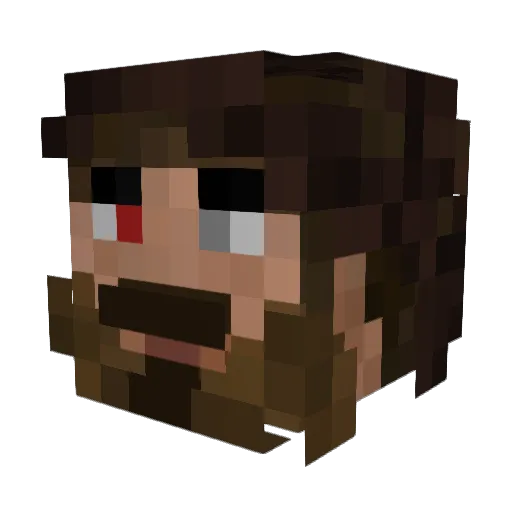 Jowany Minecraft avatar head, 3D render