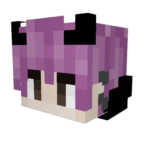 Jowdie Minecraft avatar head, 3D render