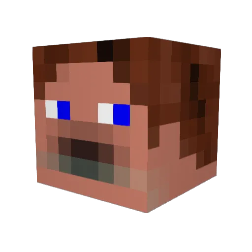 JowettX Minecraft avatar head, 3D render