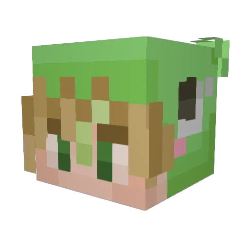 Joxzii Minecraft avatar head, 3D render