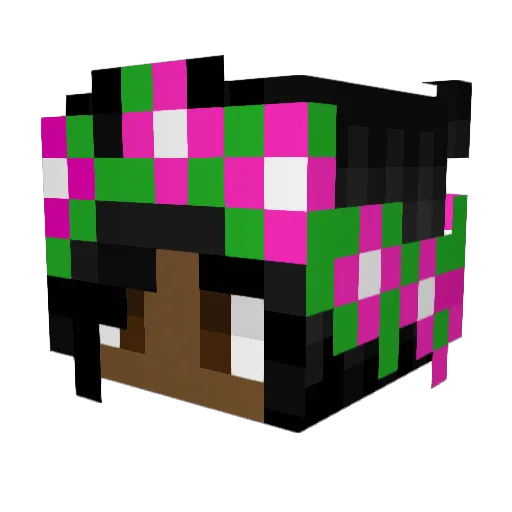 Joy1 Minecraft avatar head, 3D render