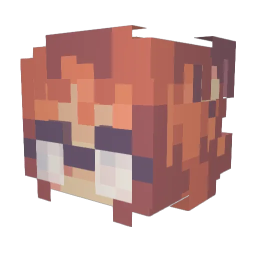 JoyBr0 Minecraft avatar head, 3D render