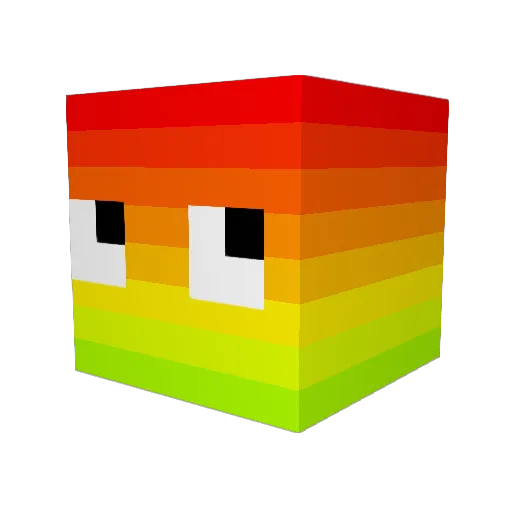 JoyTM Minecraft avatar head, 3D render