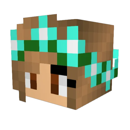 Joy_Perfect Minecraft avatar head, 3D render