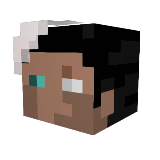Joy_bit Minecraft avatar head, 3D render