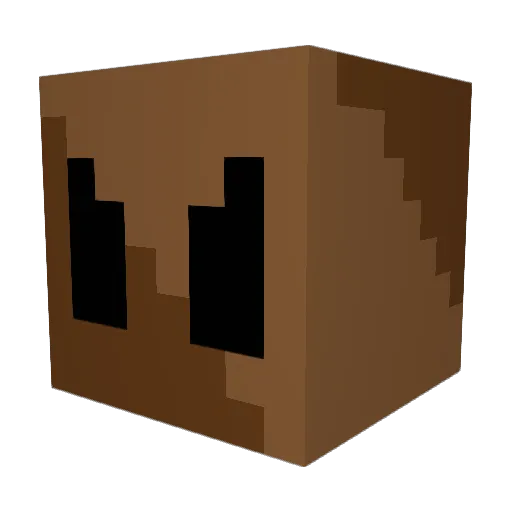 Joyari Minecraft avatar head, 3D render
