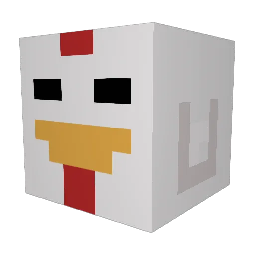 JoyazPWR Minecraft avatar head, 3D render