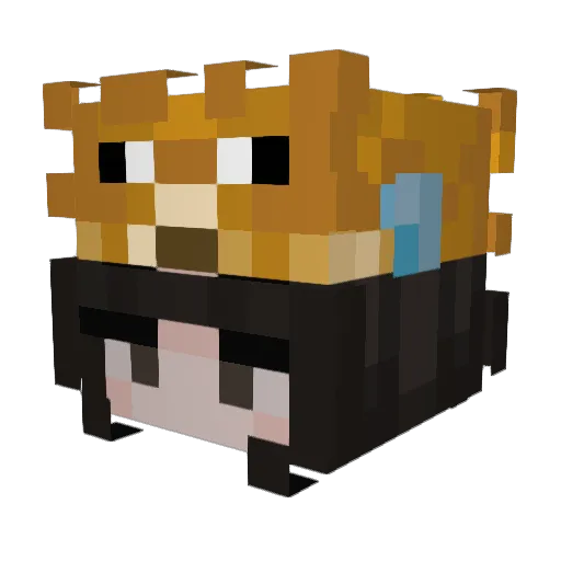 JoyceePal Minecraft avatar head, 3D render