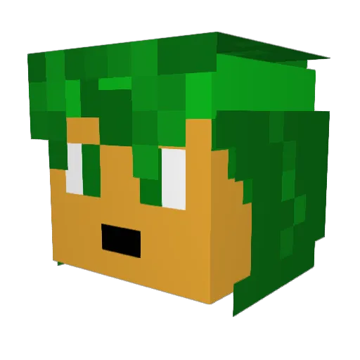JoyconBulb Minecraft avatar head, 3D render