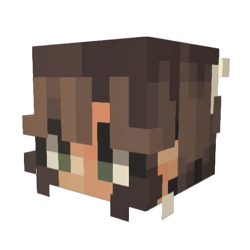Joyexsaz Minecraft avatar head, 3D render