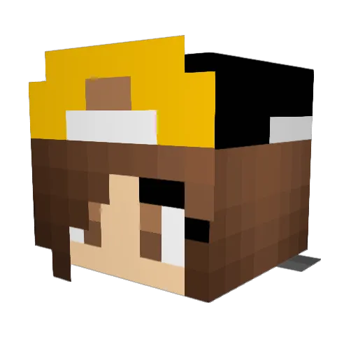 JoyfulOlaf Minecraft avatar head, 3D render