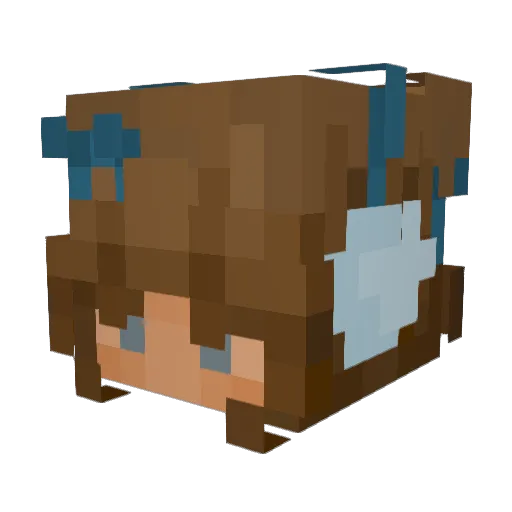 JoyfullyNicole Minecraft avatar head, 3D render