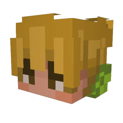 Joyik Minecraft avatar head, 3D render