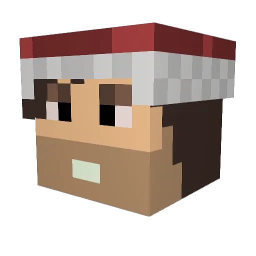Joykz Minecraft avatar head, 3D render
