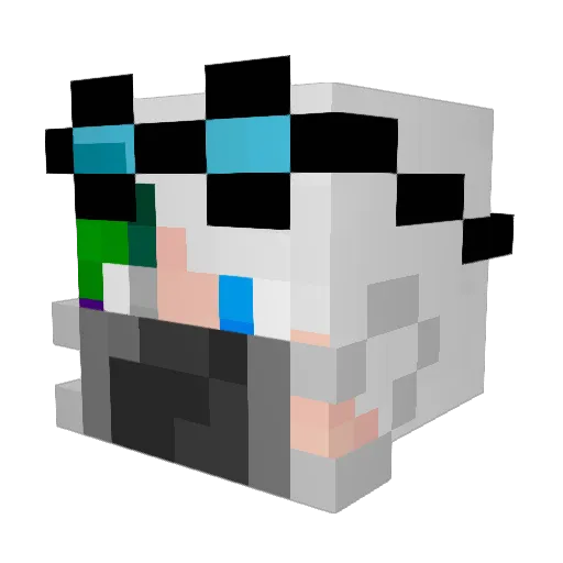 Joyleex Minecraft avatar head, 3D render