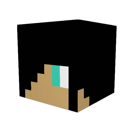 JoystickGunner Minecraft avatar head, 3D render