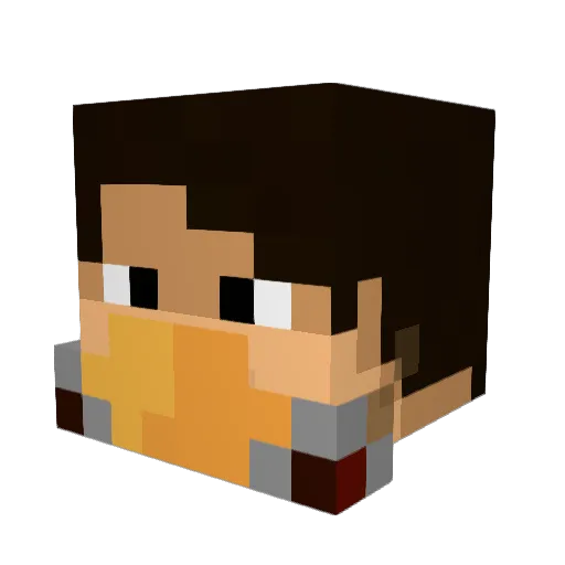 JozCo Minecraft avatar head, 3D render