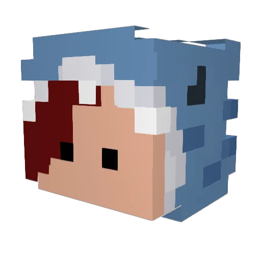 Joze_kun Minecraft avatar head, 3D render