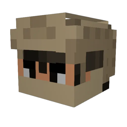 JozefW Minecraft avatar head, 3D render