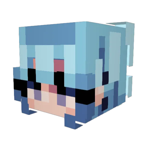 Jozlynp Minecraft avatar head, 3D render
