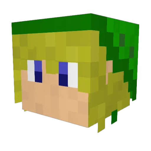 Jozzasaurus Minecraft avatar head, 3D render