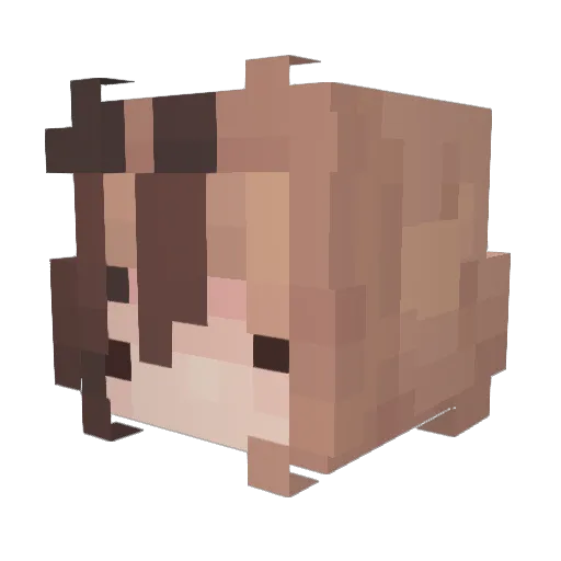 Jozzee Minecraft avatar head, 3D render