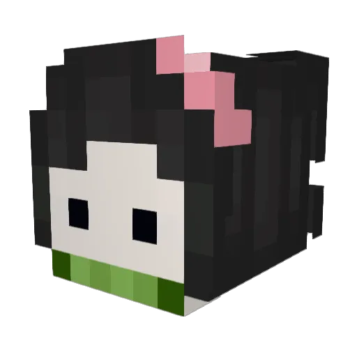 Jozzzlyn Minecraft avatar head, 3D render