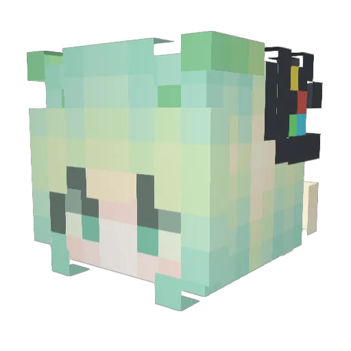 JpabloFX Minecraft avatar head, 3D render